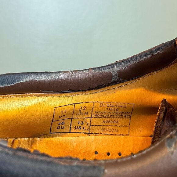 Dr. Martens 11849 Brown Leather Oxford Shoes Size 12 Men's - Picture 8 of 8